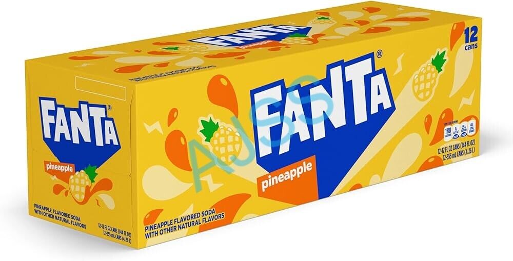 Fanta Pineapple Soft Drink Cans 355ml - 12-Pack BBD: DEC24