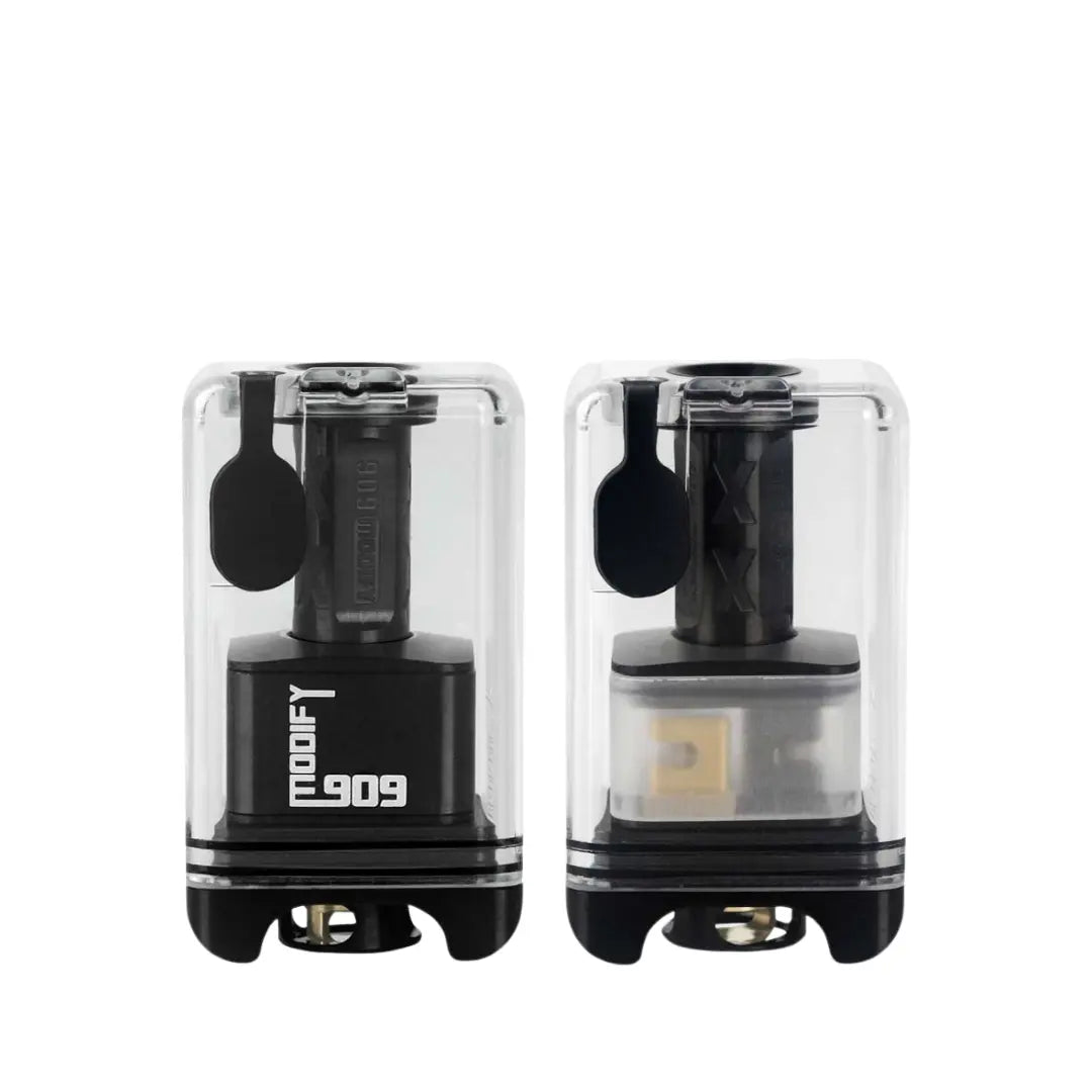 909 Modify Xtra RBA in Black with two side by side showing both black and transparent chimney sections