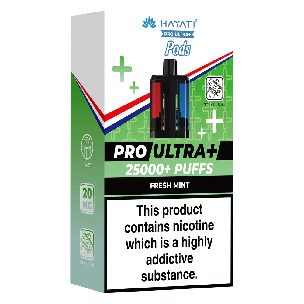 Hayati Pro Ultra Plus 25000 Fresh Mint Prefilled Pods