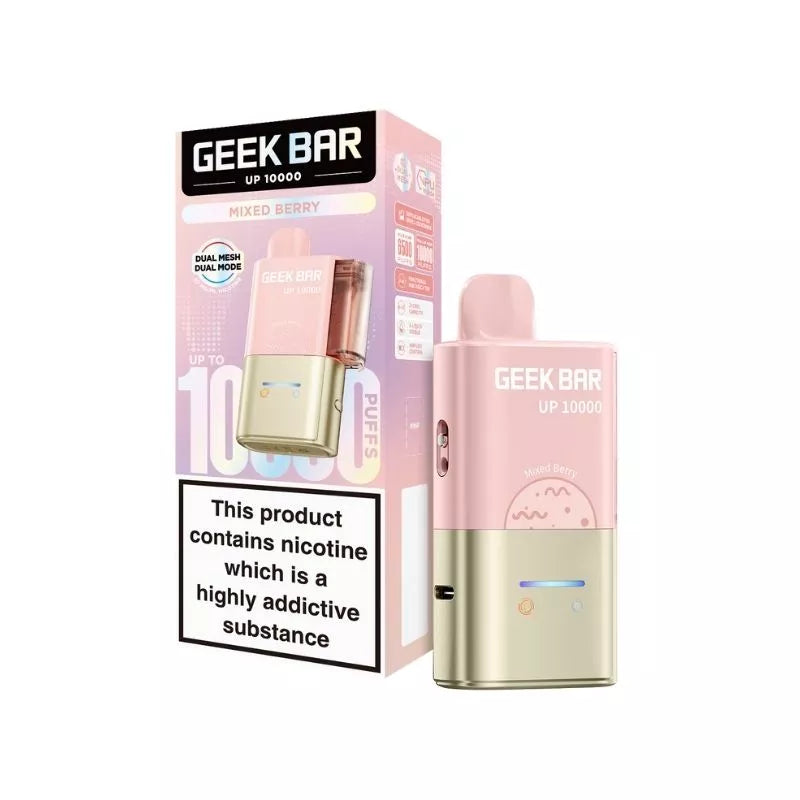 Geek Bar UP 10000 Prefilled Pod Kit Mixed Berry Flavour up to 10,000 puffs with a 2ml Pod and 10ml Refill Container