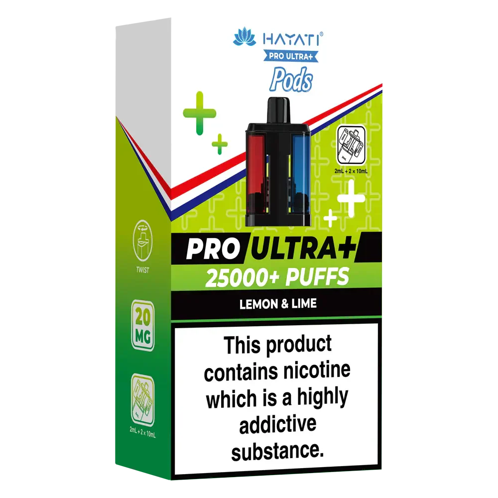 Hayati Pro Ultra Plus 25000 Lemon & Lime Prefilled Pods