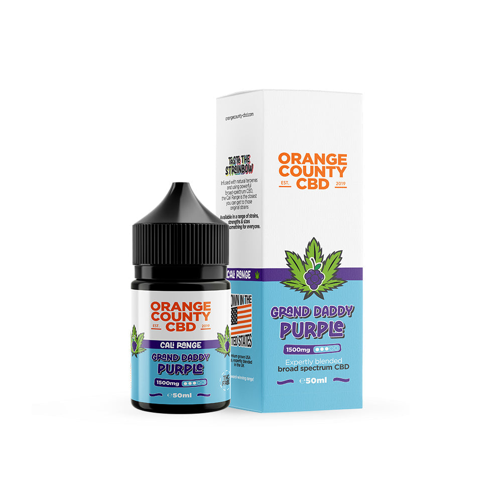 CBD E-Liquid 50ml CALI Range 2500mg