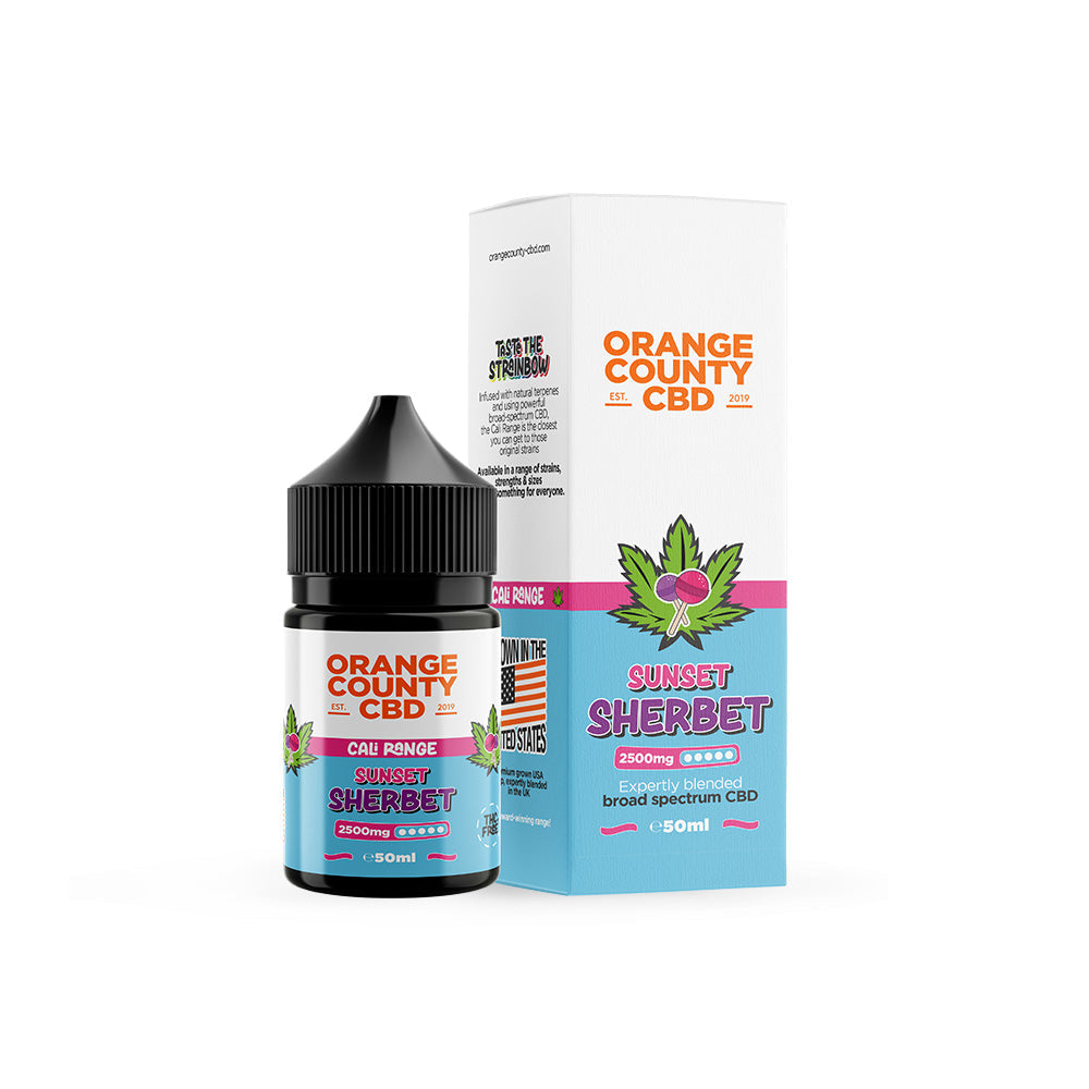 CBD E-Liquid 50ml CALI Range 2500mg