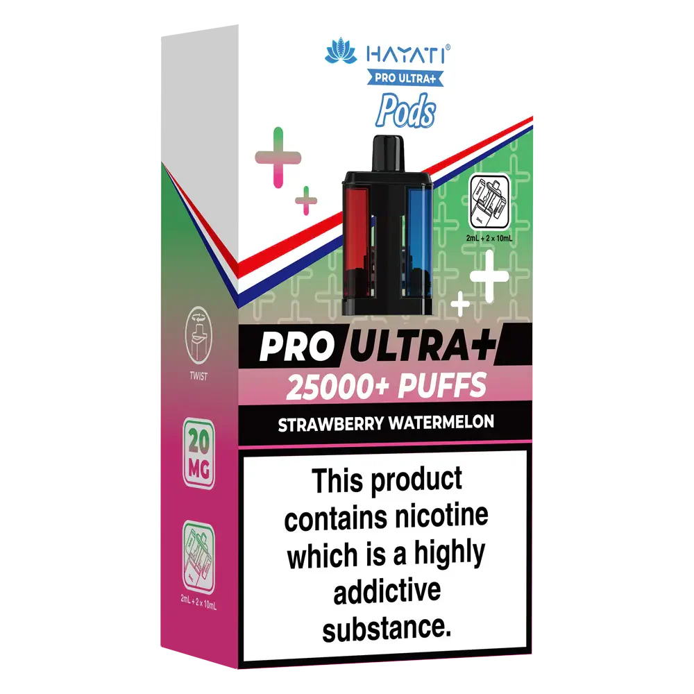 Hayati Pro Ultra Plus 25000 Strawberry Watermelon Prefilled Pods