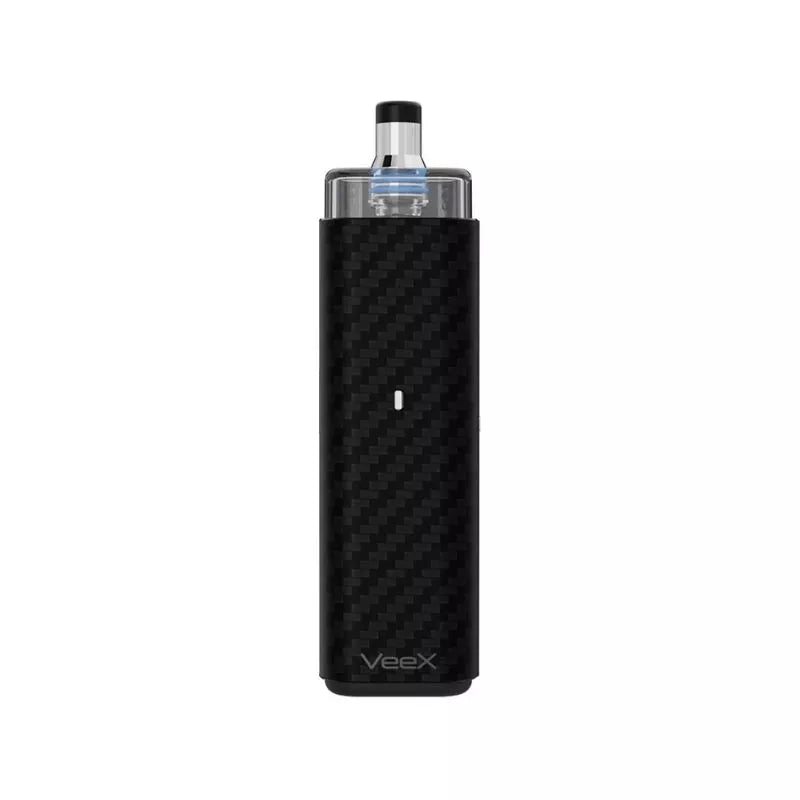 Veepon VeeX Pod Vape Kit in Carbon Fibre great for RDL/MTL Vaping with Nic Salt Vape Juices