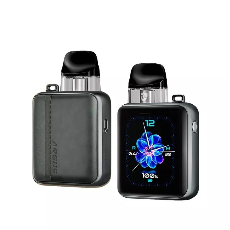 Voopoo Argus P3 Pod Vape Kit in Grey Leather great for MTL Vaping with Nic Salt E-liquids