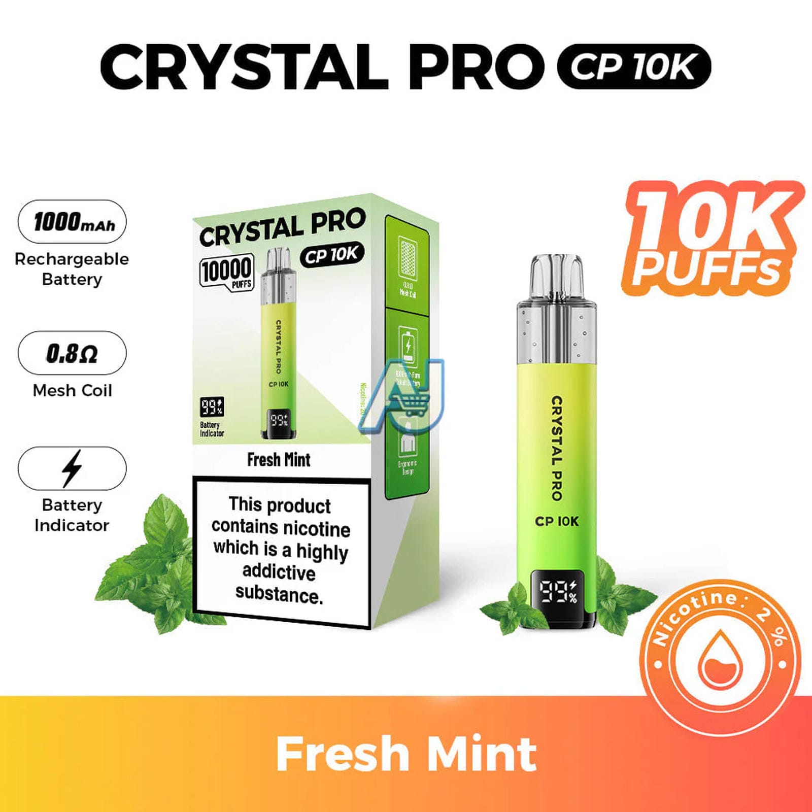 cp special vape flavour Crystal Pro CP 10K Puffs Prefilled Vape kit – Shop Disposables main image 1