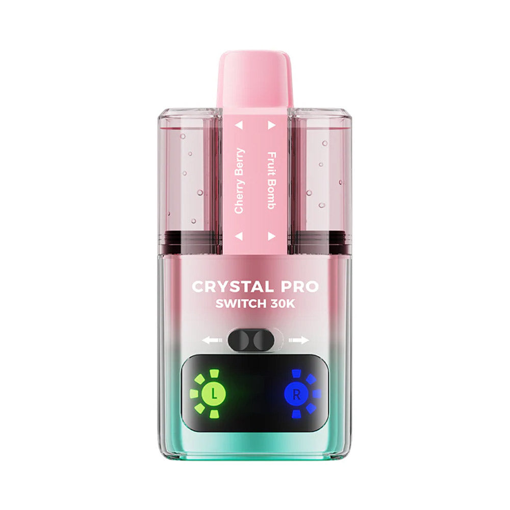 Crystal Pro Switch 30K Puffs Prefilled Pod Kit Box of 5, Cherry Berry, Fruit Bomb Flavour
