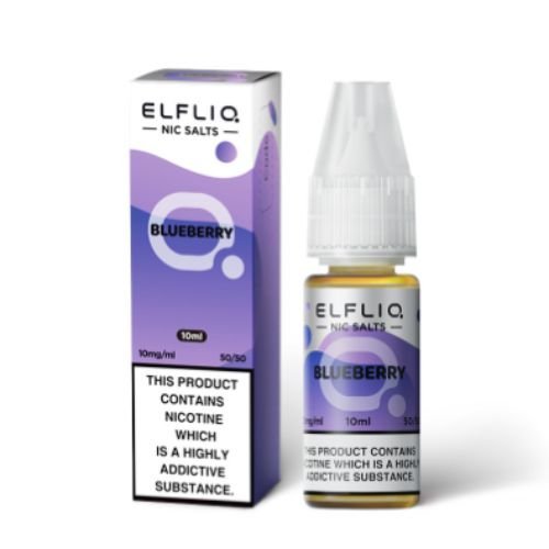 Elf Bar Elf Liq Nic Salt 10ml Box of 10, Blueberry Flavour