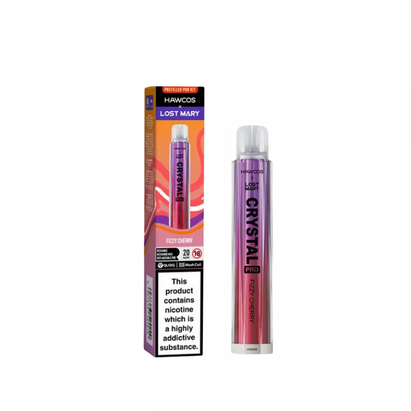 Lost Mary X Hawcos Crystal Pro Prefilled Pod Kit - Fizzy Cherry Flavour