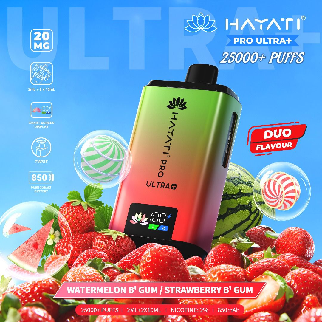 Hayati Pro Ultra Plus 25000 Prefilled Pod Kit Box of 5 - Duo Flavour at UK Vaper Wholesale