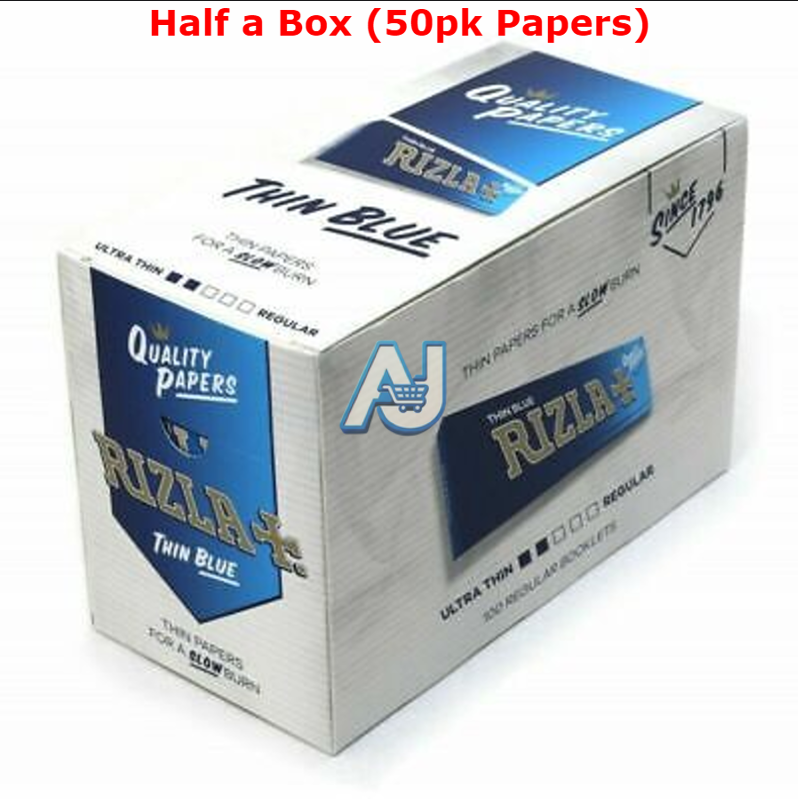Rizla Blue Thin Slim Cigarette Rolling Papers - Genuine Original Paper