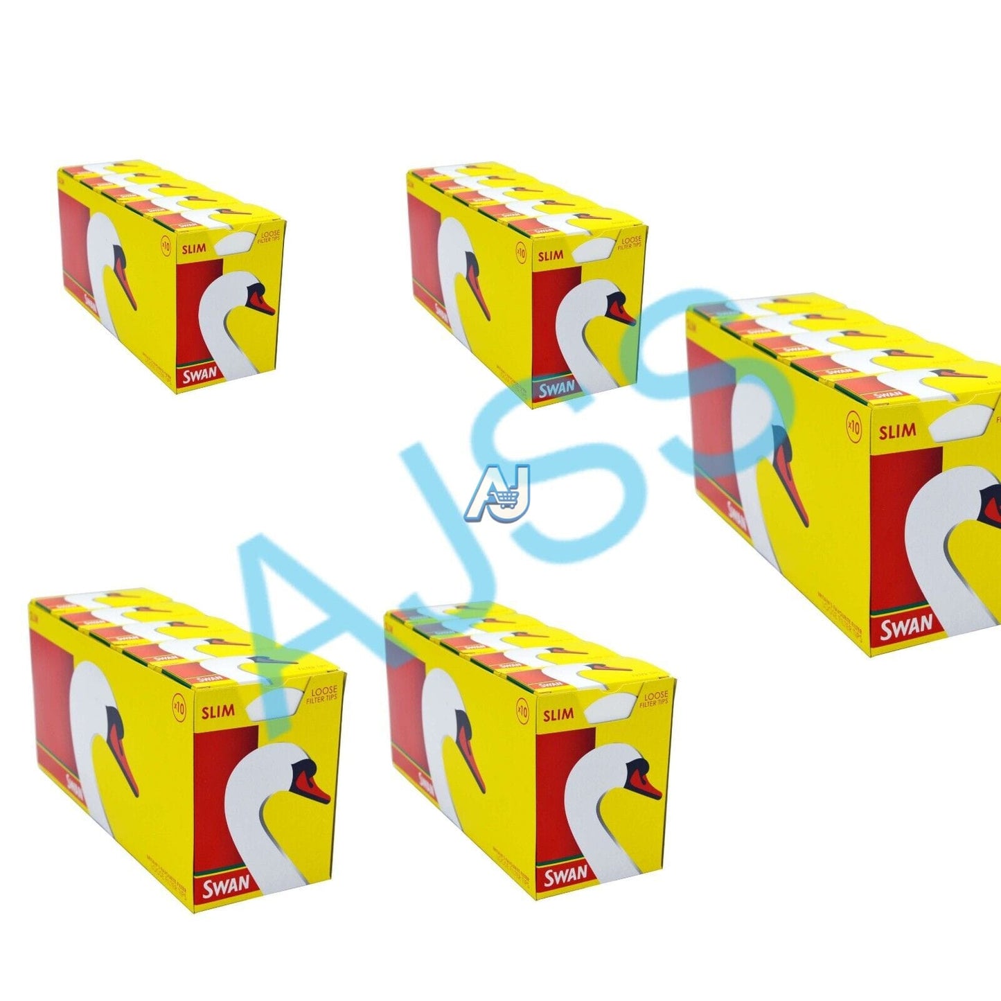 Swan Slim Line Cigarette Filter Tips - 50 Boxes, Free Shipping - Only £23.25