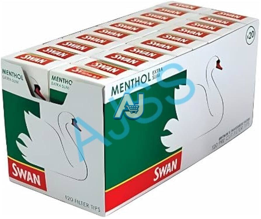 2 x Full Boxes Swan Menthol Extra Slim Filter Tips (4800 Menthol Tips) CHEAP