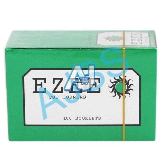 FULL BOX EZEE GREEN STANDARD x100 - Rolling Cigarette Papers Size Cut Corner