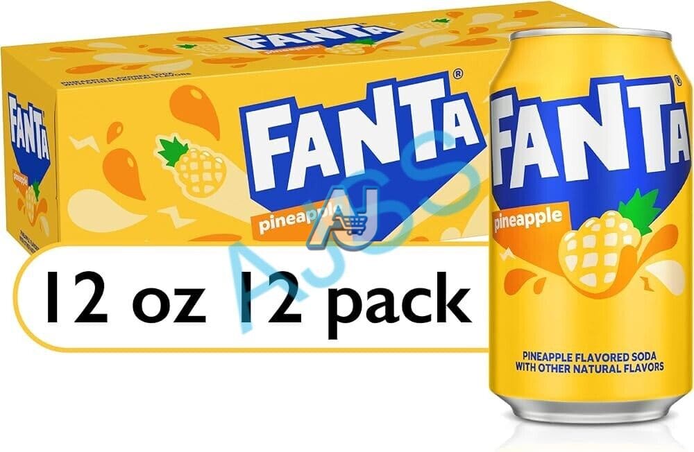 Fanta Pineapple Soft Drink Cans 355ml - 12-Pack BBD: DEC24