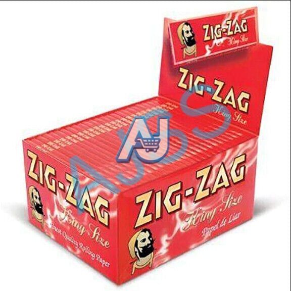 Zig Zag King Size Smoking Papers - Green/Red/Blue/Silver Full Box (Real Papers)