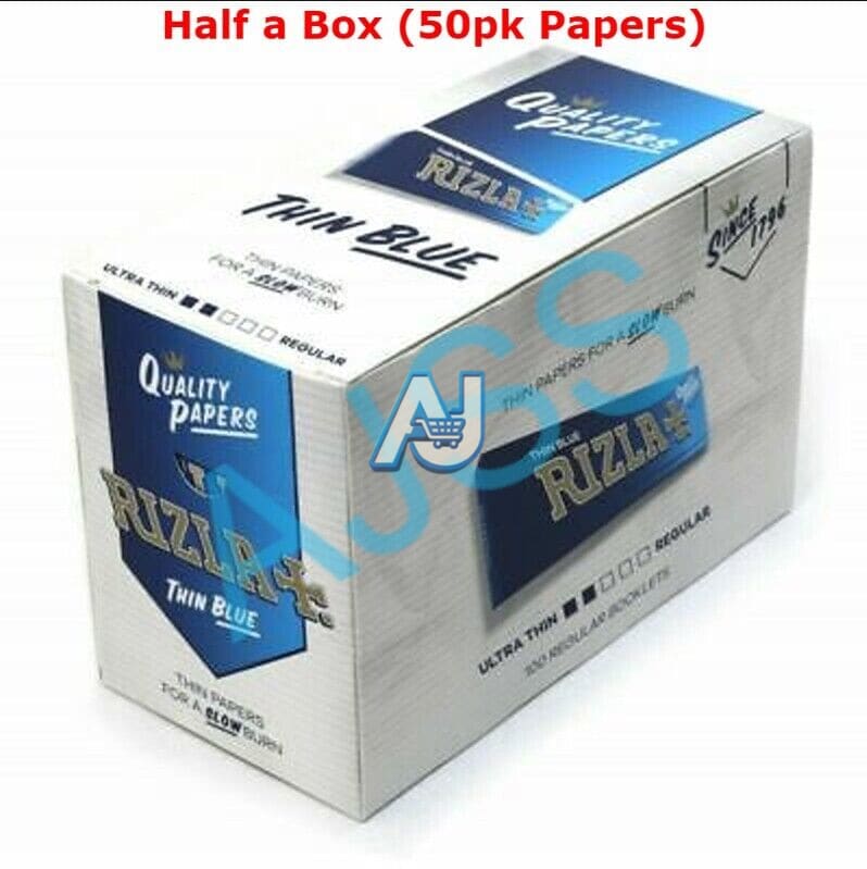 Rizla Blue Thin Slim Cigarette Rolling Papers - Genuine Original Paper