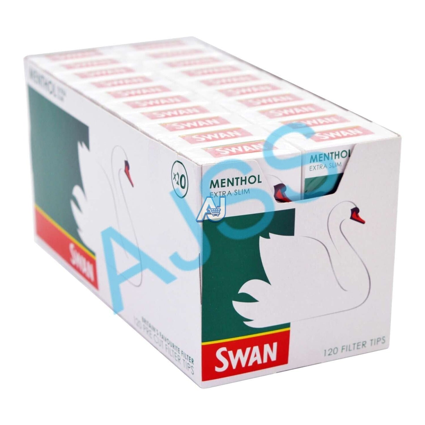 Swan Menthol Extra Slim Filter Tips 120s (Pack of 10) - 1200 Tips for £8.99
