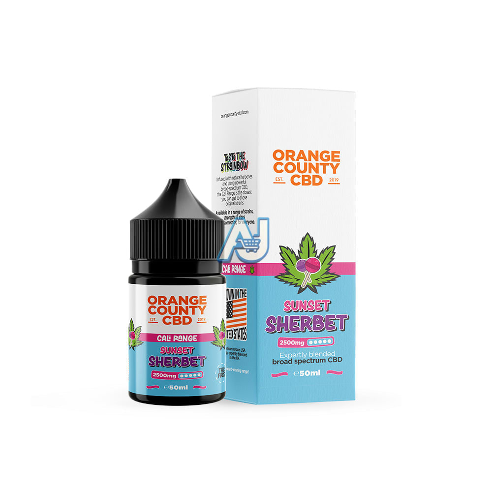 CBD E-Liquid 50ml CALI Range 2500mg