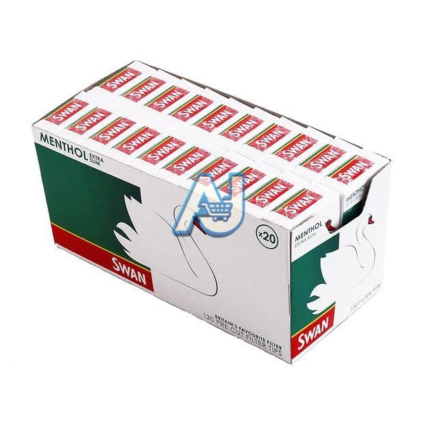 2 x Full Boxes Swan Menthol Extra Slim Filter Tips (4800 Menthol Tips) CHEAP