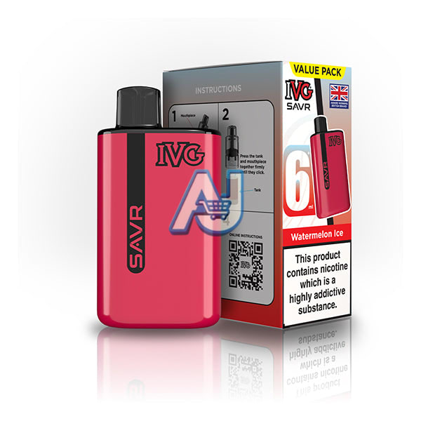 Ivg Savr 3K Prefilled Pod Vape Kit, Watermelon Ice Flavor