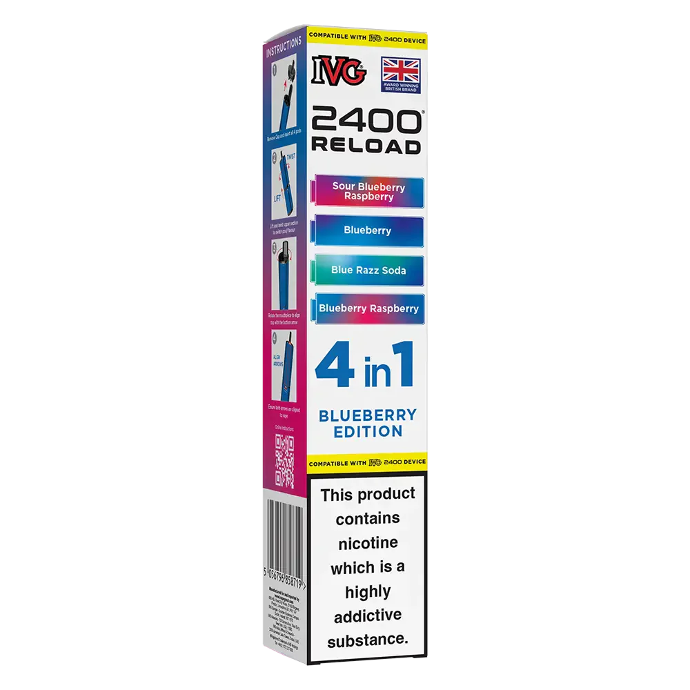 IVG 2400 Reload 4in1 Blueberry Edition Prefilled Pods