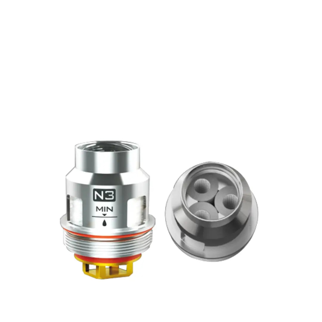 Close-up of two Voopoo Uforce N3 vape coils