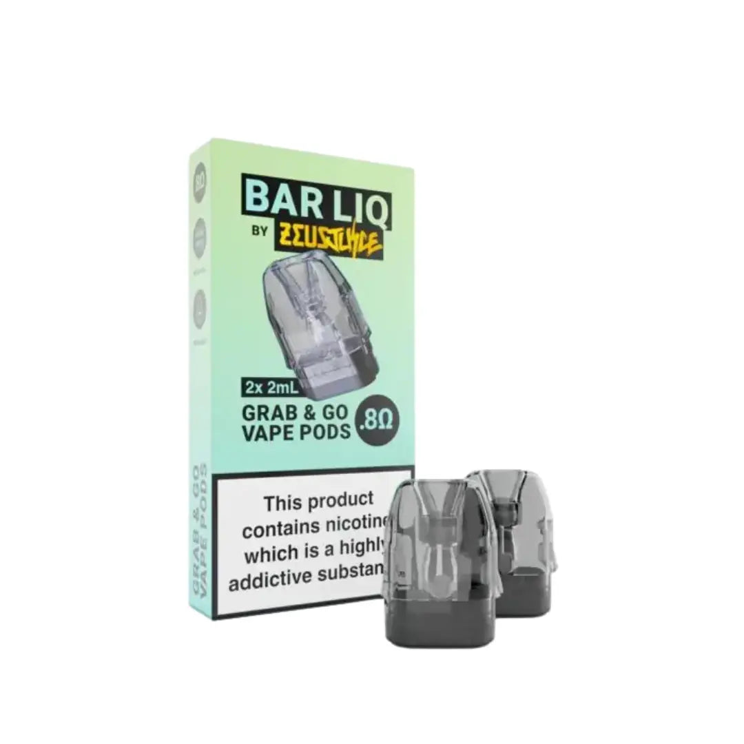 Zeus Juice Grab & Go Vape Pods available in 0.6OHM Or 0.8OHM