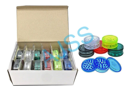 Wholesale Magnetic 60mm Herb Grinder - 3 Part Crusher (Pack of 12) FREE Shipping