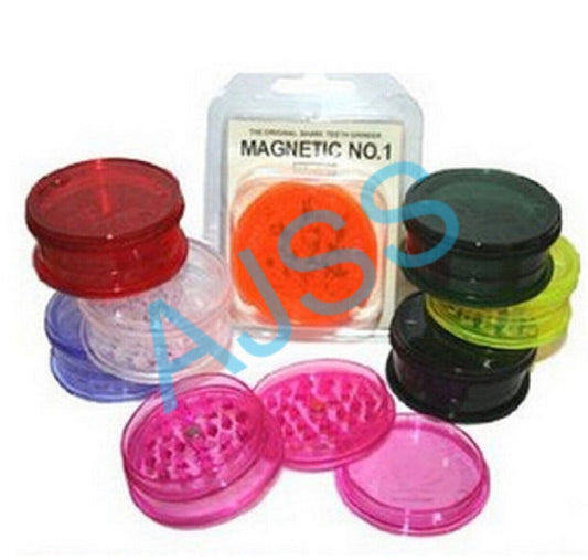 Genuine No.1 3-Part Magnetic Plastic Grinder with Shark Teeth & Storage