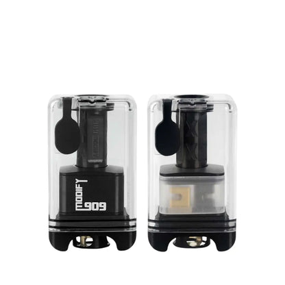 909 Modify Xtra RBA in Black with two side by side showing both black and transparent chimney sections