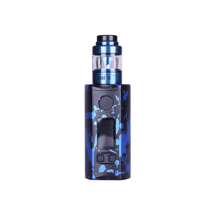 Blue Ascent vape kit with plasma design, featuring a tank and digital display.