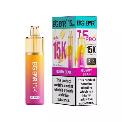 Big Bar 15K Pro Gummy Bear Flavour Prefilled Pod Vape Kit with a Built-in 1400mAh Battery and up to 15,000 puffs
