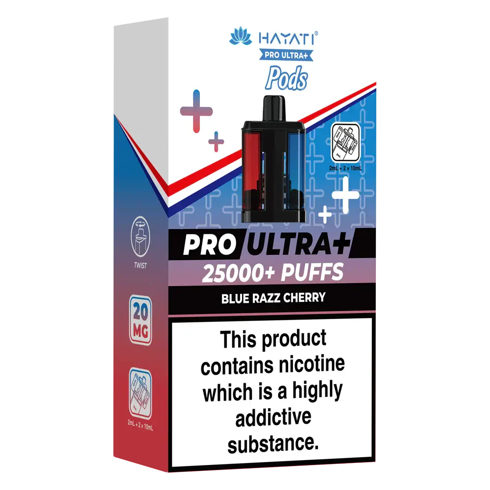 Hayati Pro Ultra Plus 25000 Blue Razz Cherry Prefilled Pods