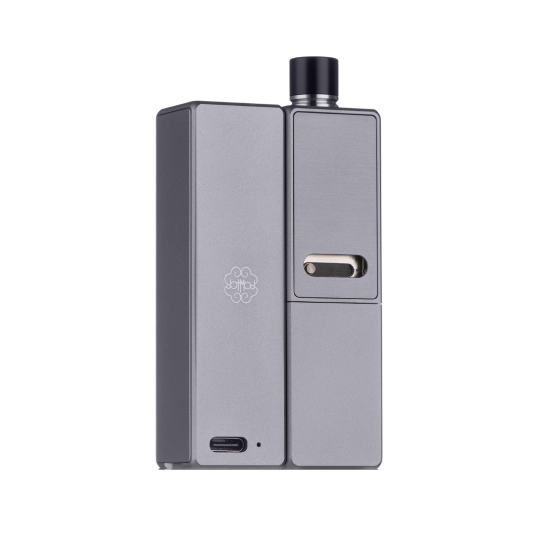 Dotmod Dot AIO X Essential Vape Kit in sleek grey, featuring a minimalist design and USB-C port.