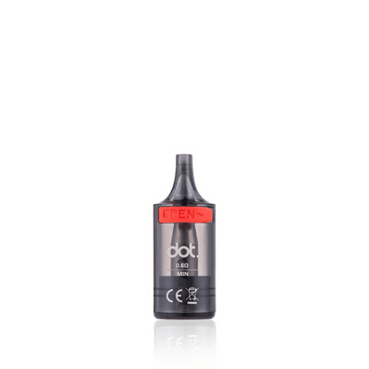 Dotmod switch replacement pod cartridge, 0.6 ohm, with a sleek black and red design.