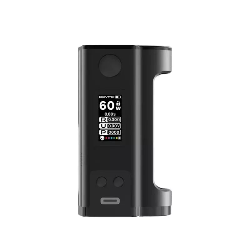 Dovpo Flipside Squonk Mod in Black Colour with a 0.96 inch TFT Screen - Up to 100w Power with a 18650 or 21700 Vape Battery