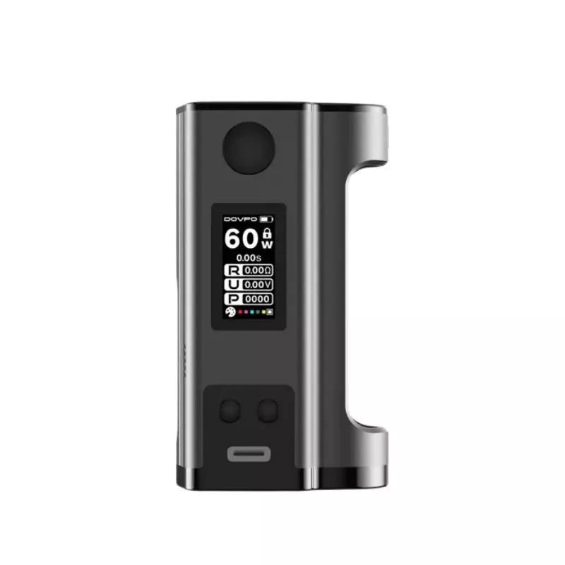 Dovpo Flipside Squonk Mod in Gunmetal Colour with a 0.96 inch TFT Screen - Up to 100w Power with a 18650 or 21700 Vape Battery