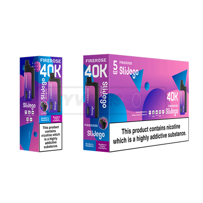 Elux Firerose Slidego 40K Prefilled Vape Kit 5 Pack Blueberry Raspberry Blueberry Cherry Cranberry