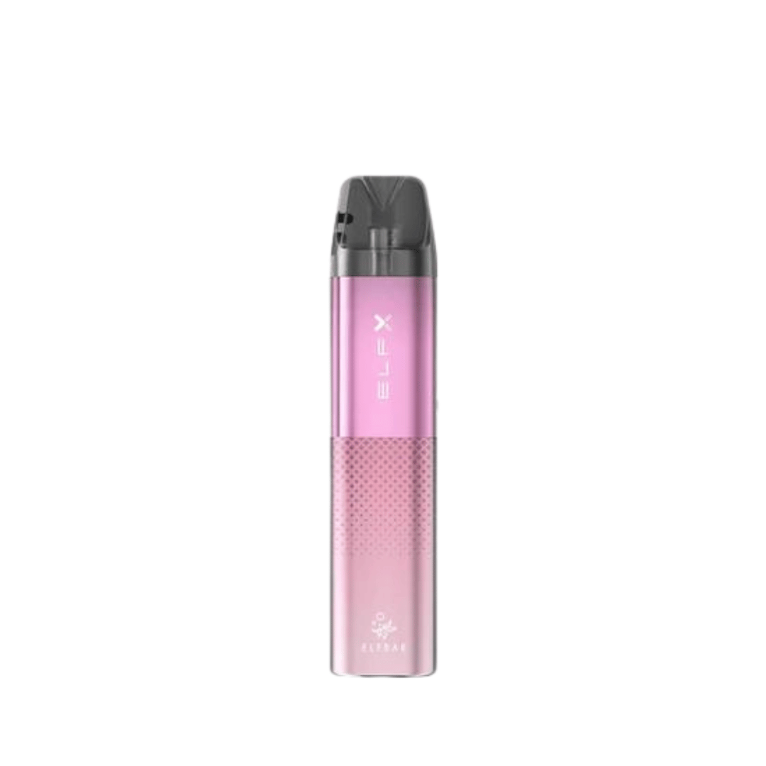 Pink Elf Bar ELFX pod vape kit with sleek design against white background.
