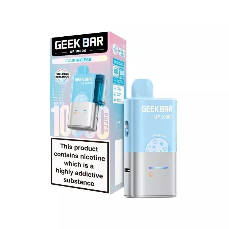 Geek Bar UP 10000 Prefilled Pod Kit Fcuking Fab Flavour up to 10,000 puffs with a 2ml Pod and 10ml Refill Container 