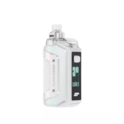 Geekvape Aegis Hero 5 Pod Vape Kit in pure white colour - great for nic salt e-liquids or 50VG/50PG Shortfill Vape Juices