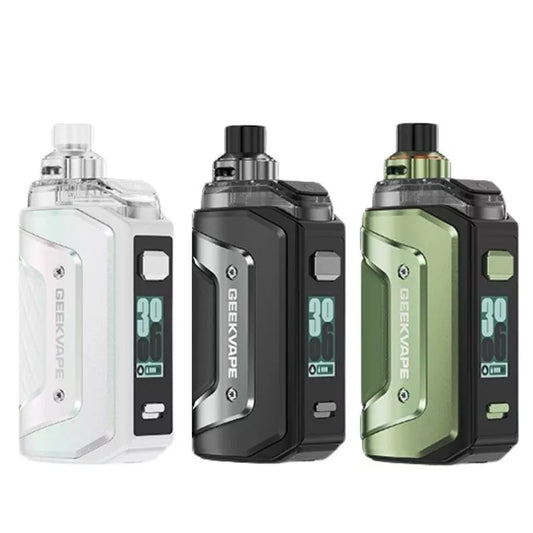 Geekvape Aegis Hero 5 Pod Vape Kit in 3 different colours - Pure White - Iron Black - Racing Green