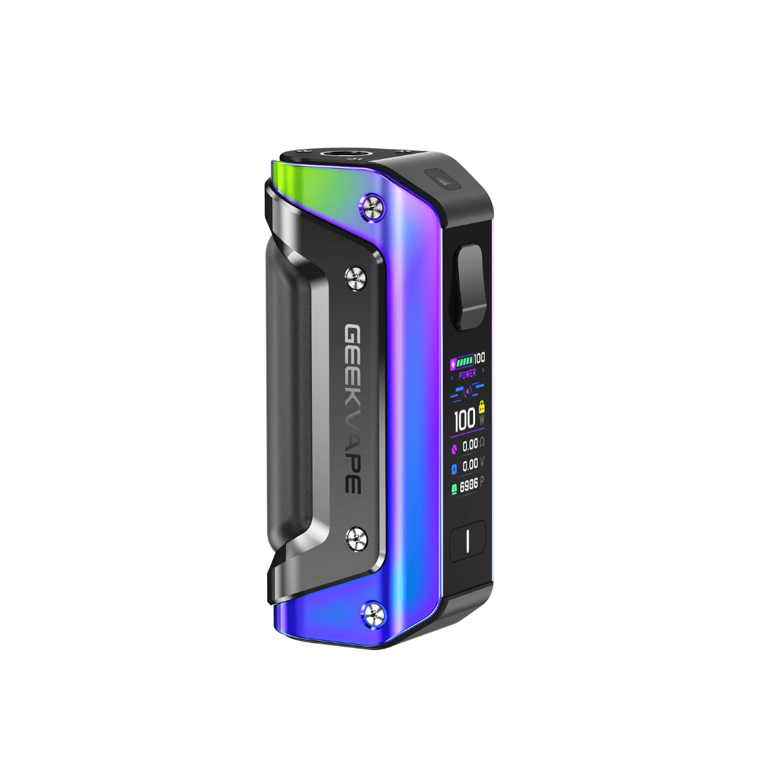 Geekvape Aegis Solo 3 Box Mod in rainbow finish perfect for Vape Sub-Ohm Tanks 