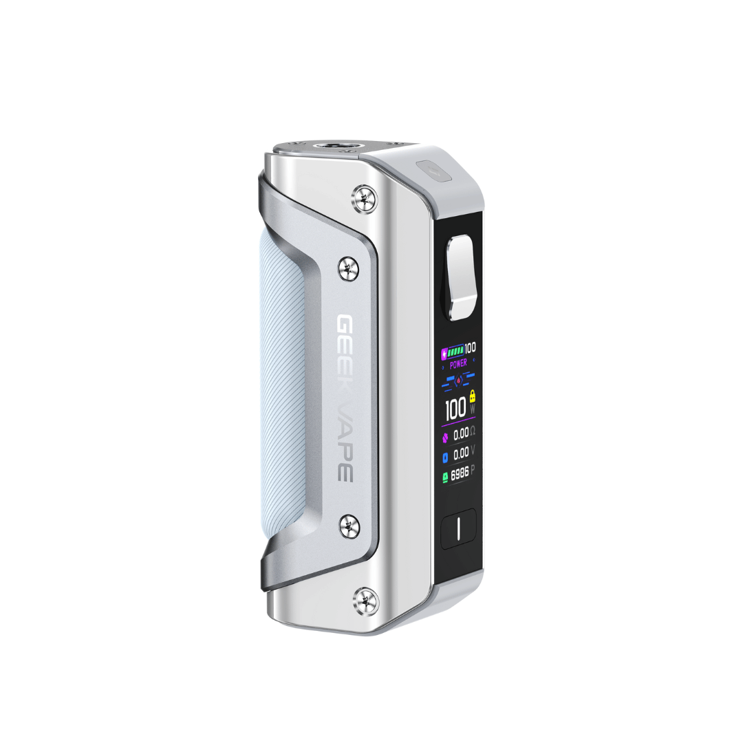 Geekvape Aegis Solo 3 Box Mod in silver perfect for Vape Sub-Ohm Tanks  