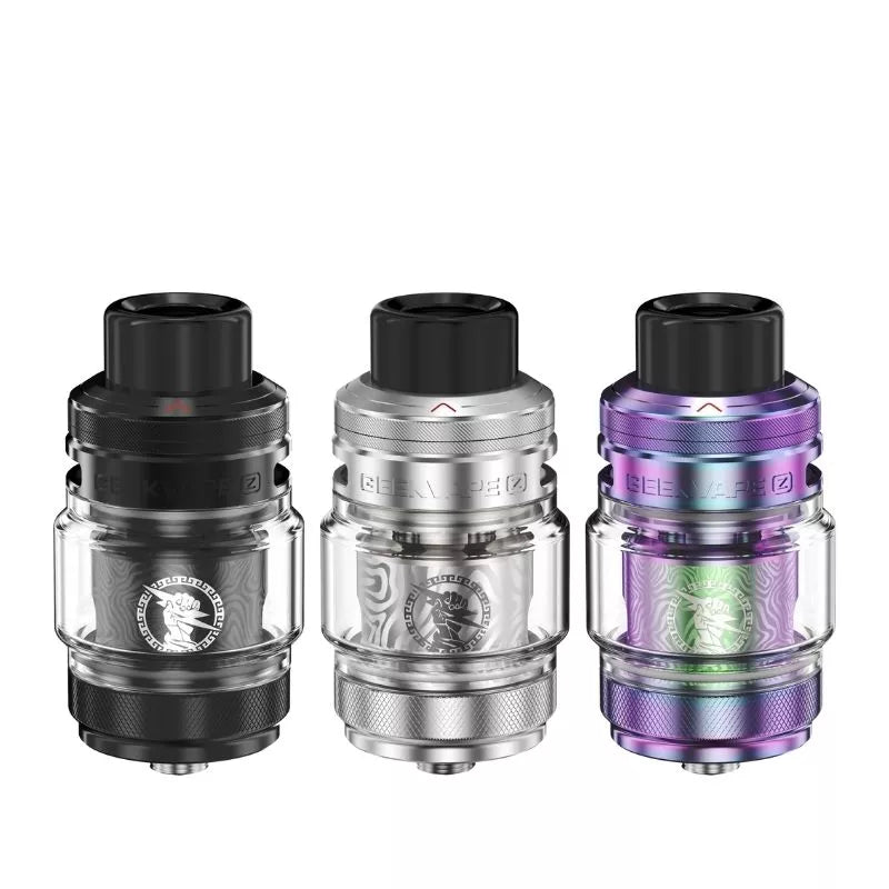 Geekvape Zeus 5 Sub-ohm Tank in 3 Colours - Glossy Black - Cold Silver - Rainbow - works great with Shortfill e-liquids
