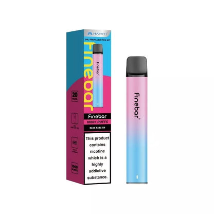 Hayati Finebar 1000 Puff Pod Kit Blue Razz GB Flavour with 500mAh Built-in Battery with replaceable 2ml Prefilled Pod