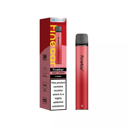 Hayati Finebar 1000 Puff Pod Kit H' Bubba Flavour with 500mAh Built-in Battery with replaceable 2ml Prefilled Pod