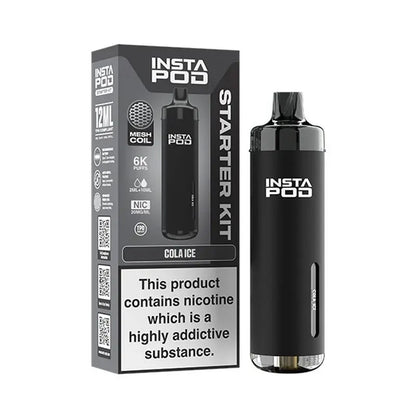 Insta Pod 6000 by Instafill Vape - 6000 puff prefilled pod kit in cola ice flavour
